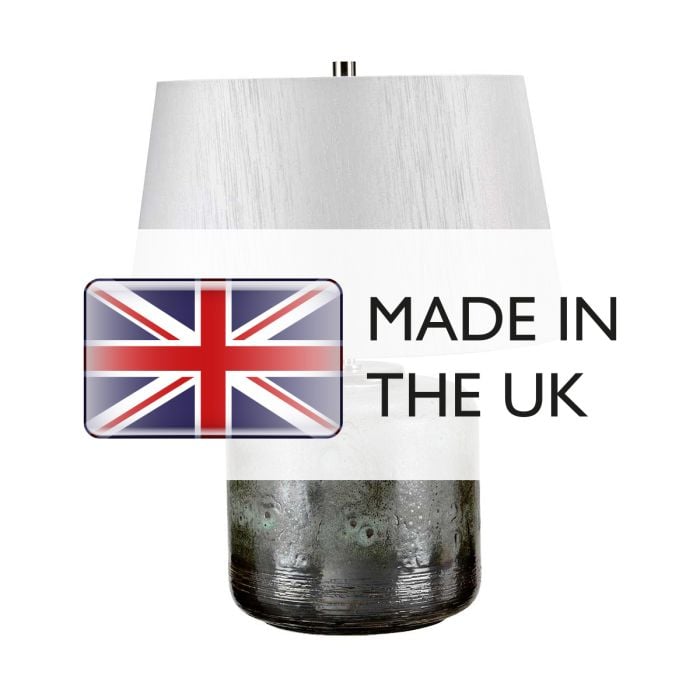 Elstead Lighting Columbus 1 Light Table Lamp - Aged Verdigris With Light Grey Shade