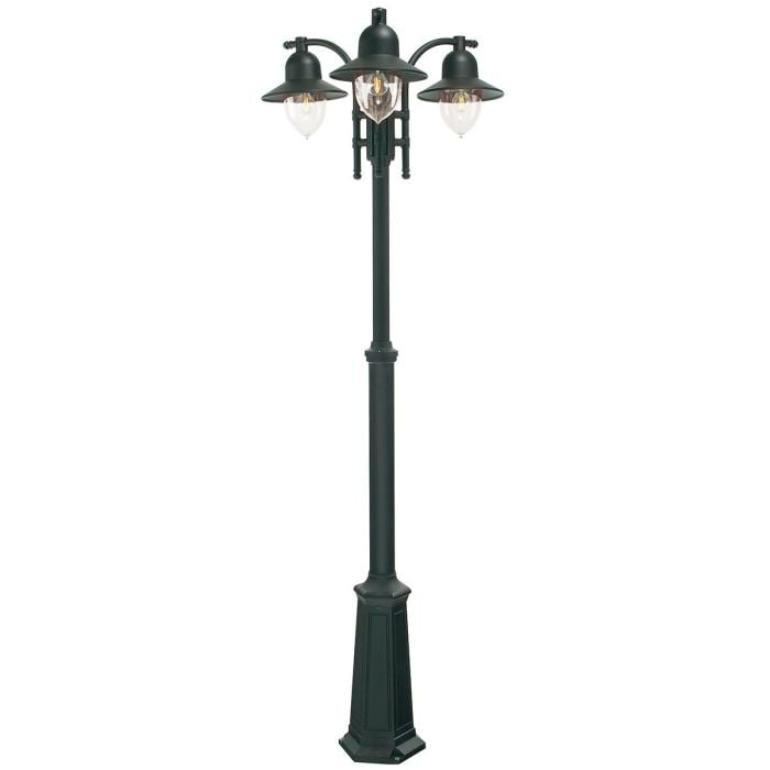 elstead lighting Como 3 Light Triple Head Post - Black