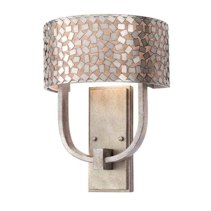elstead lighting Confetti 2 Light Wall Light - Old Silver