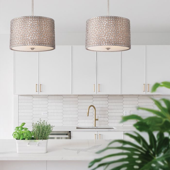 Elstead Lighting Confetti 3 Light Medium Pendant - Old Silver