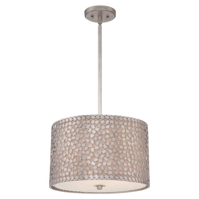 elstead lighting Confetti 3 Light Medium Pendant - Old Silver