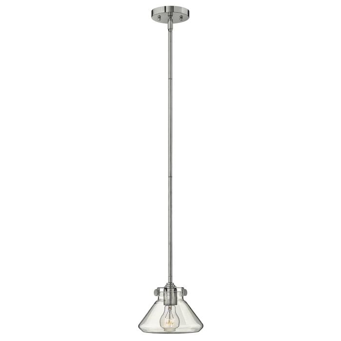 elstead lighting Congress 1 Light Clear Glass Pendant - Chrome