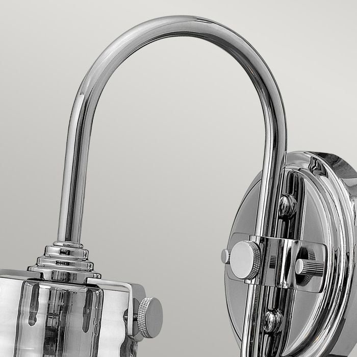 Elstead Lighting Congress 1 Light Clear Glass Wall Light - Chrome