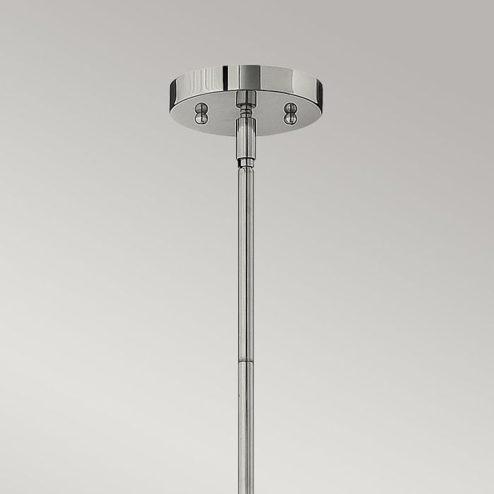 Elstead Lighting Congress 1 Light Clear Tiered Glass Pendant - Chrome