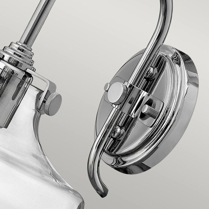 Elstead Lighting Congress 1 Light Clear Tiered Glass Wall Light - Chrome