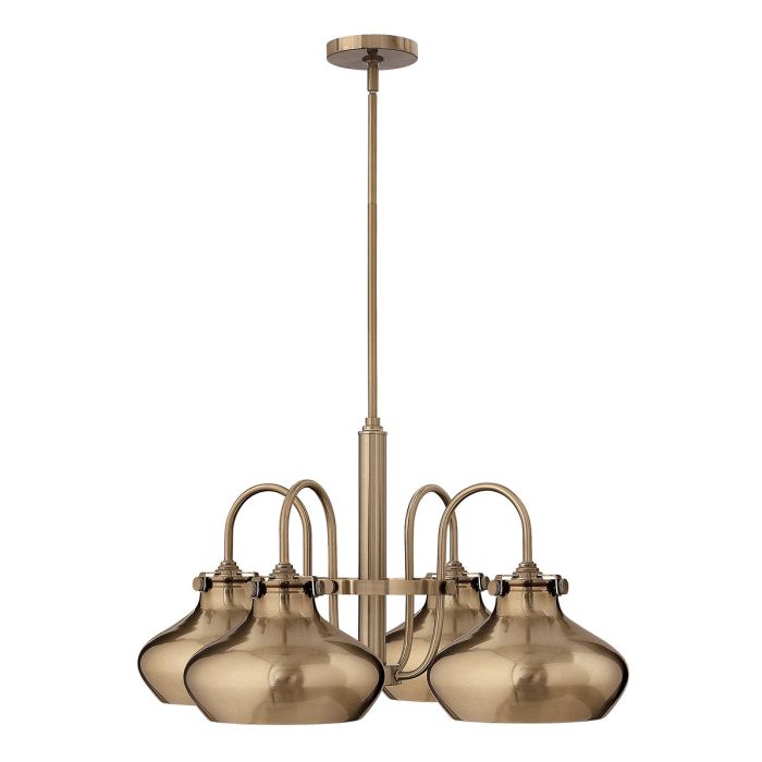 elstead lighting Congress 4 Light Chandelier - Brushed Caramel