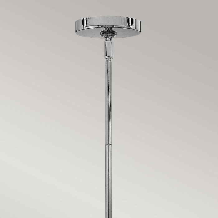 Elstead Lighting Congress 4 Light Clear Glass Chandelier - Chrome