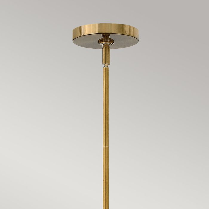 Elstead Lighting Congress 4 Light Clear Tiered Glass Chandelier - Brushed Caramel