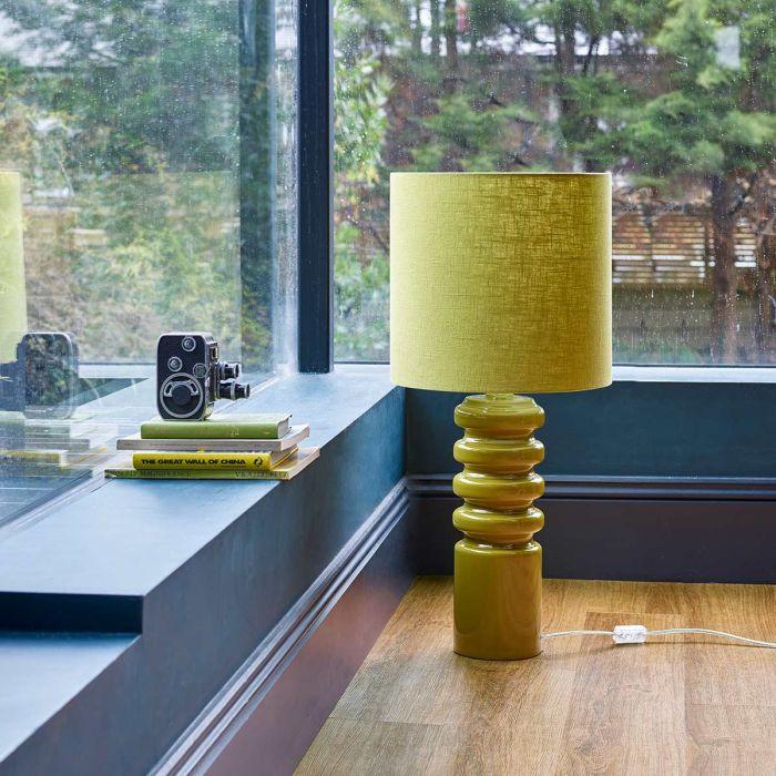 Elstead Lighting Contour 1 Light Table Lamp - Lime With Lime Shade