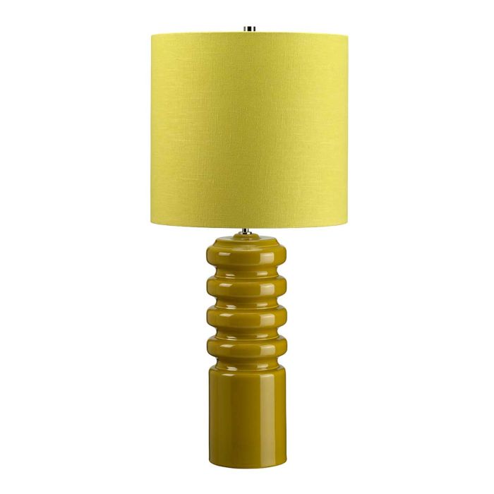 elstead lighting Contour 1 Light Table Lamp - Lime with Lime Shade