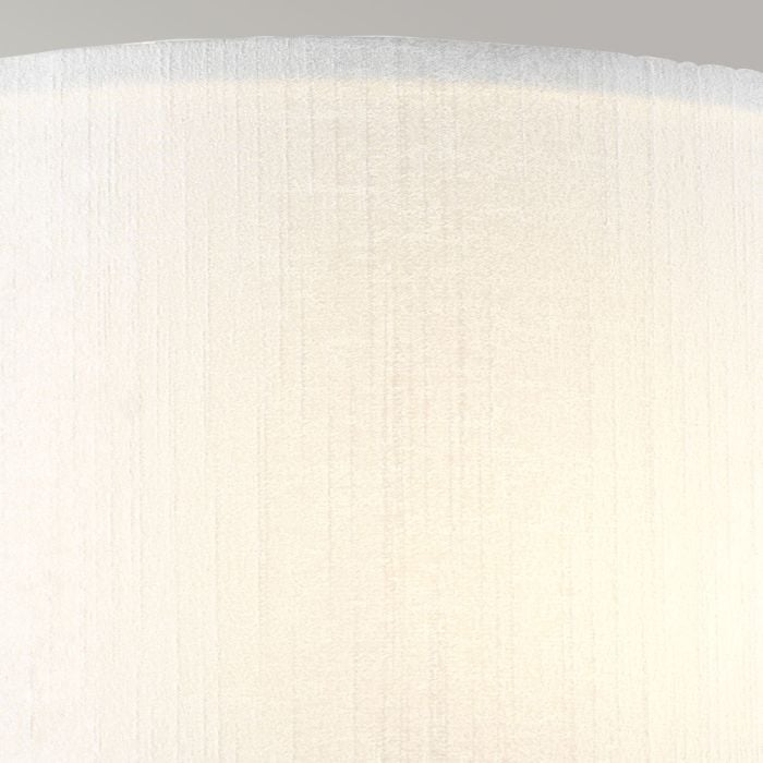 Elstead Lighting Cooper Medium Curved Wall Light With Polished Chrome Back Plate With Ivory Shade