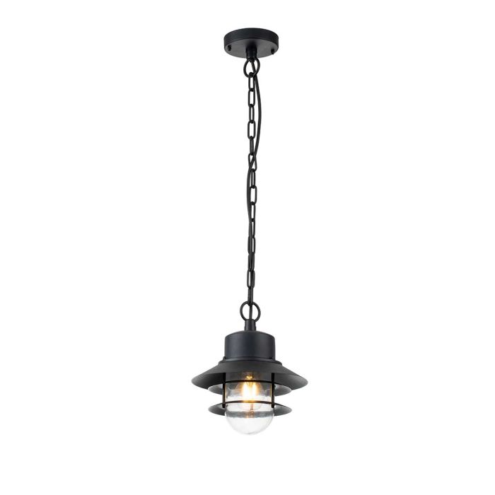 elstead lighting Copenhagen 1 Light Chain Lantern - Black