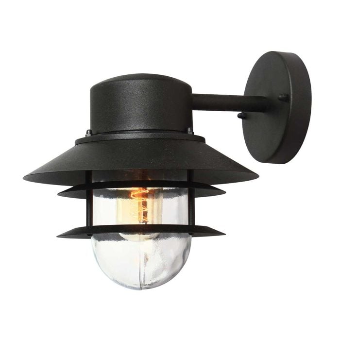 elstead lighting Copenhagen 1 Light Wall Lantern - Black