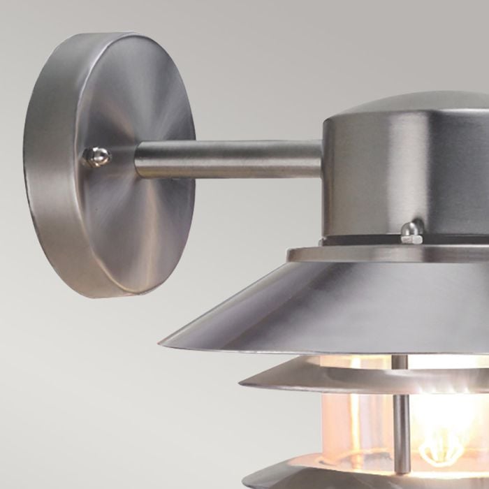 Elstead Lighting Copenhagen 1 Light Wall Lantern - Brushed 304 Stainless Steel