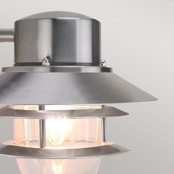 Elstead Lighting Copenhagen 1 Light Wall Lantern - Brushed 304 Stainless Steel