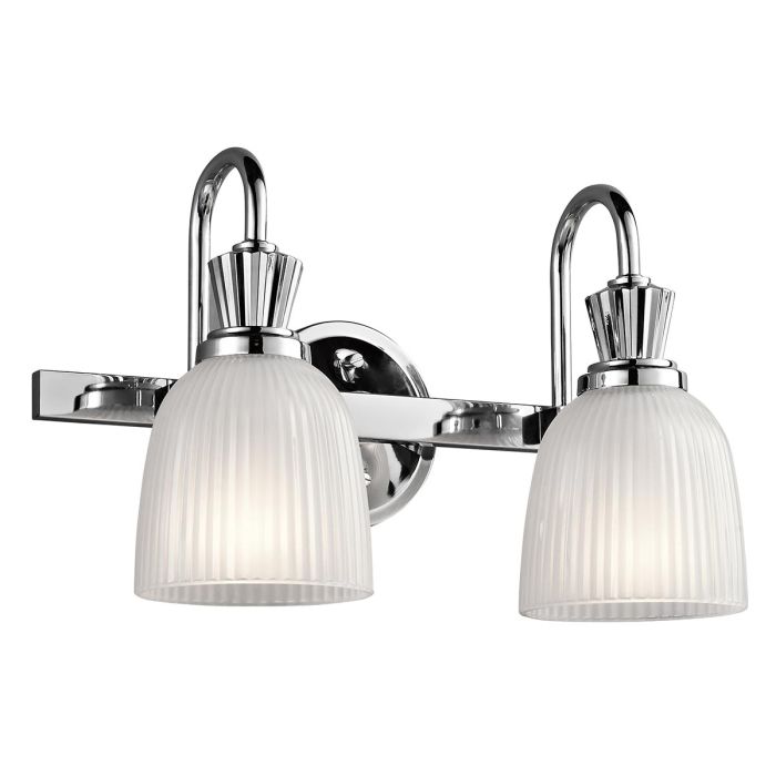 elstead lighting Cora 2 Light Wall Light - Polished Chrome