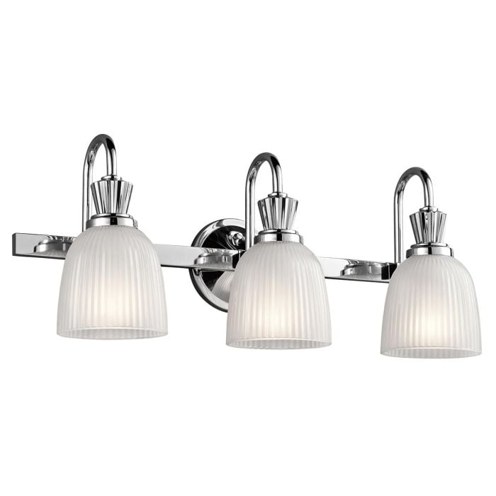 elstead lighting Cora 3 Light Wall Light - Polished Chrome
