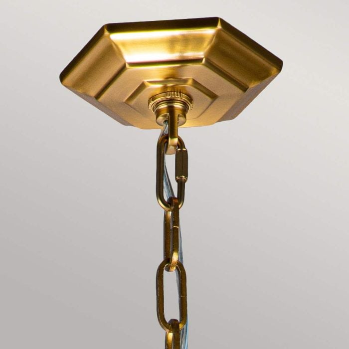 Elstead Lighting Corinne 3 Light Medium Pendant - Burnished Brass