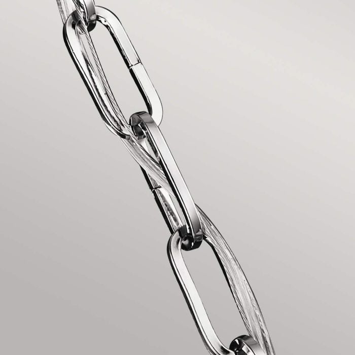 Elstead Lighting Corinne 3 Light Small Pendant - Polished Nickel Crystals