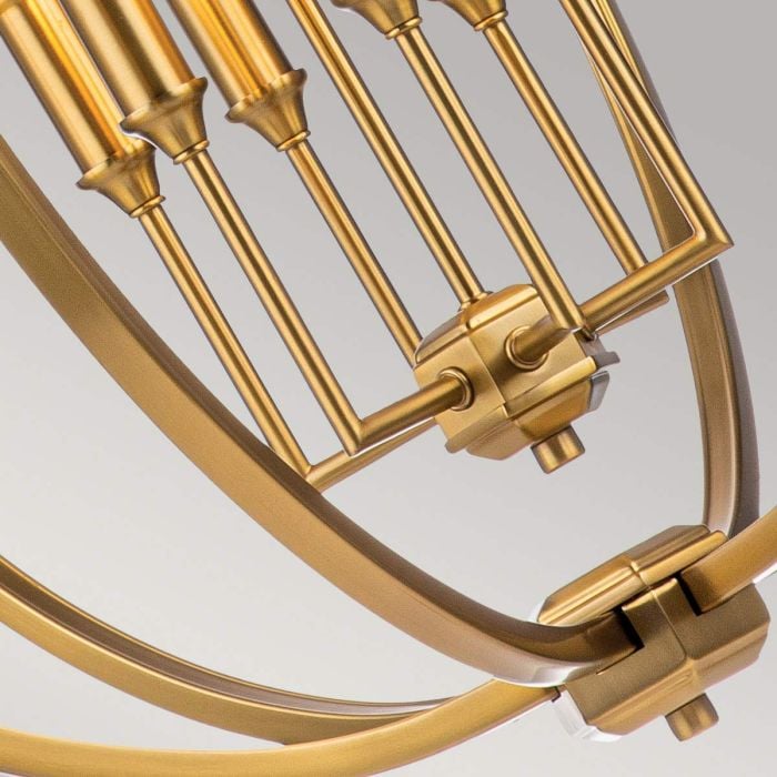 Elstead Lighting Corinne 6 Light Pendant - Burnished Brass