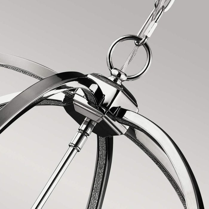 Elstead Lighting Corinne 6 Light Pendant - Polished Nickel Crystals