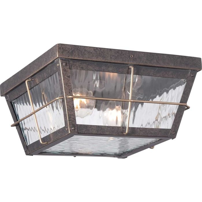 elstead lighting Cortland 2 Light Outdoor Flush - Imperial Bronze