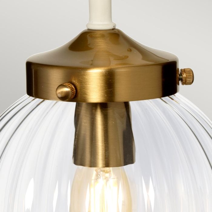 Elstead Lighting Cosmos 1 Light Wall Light - Cream Painted And Aged Brass