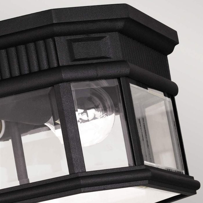 Elstead Lighting Cotswold Lane 2 Light Flush Ceiling Mount - Black
