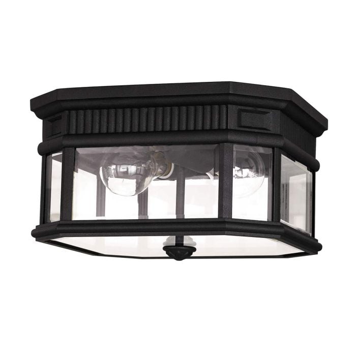 elstead lighting Cotswold Lane 2 Light Flush Ceiling Mount - Black