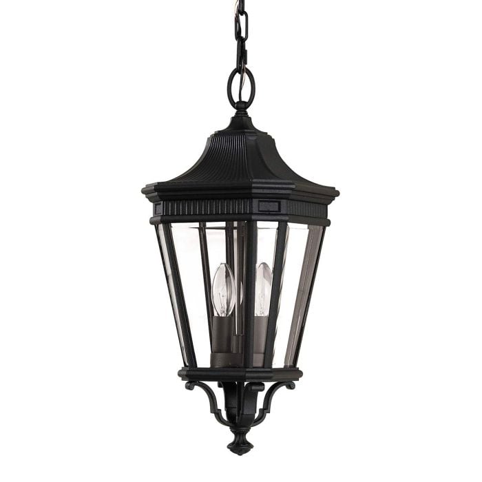 elstead lighting Cotswold Lane 2 Light Medium Chain Lantern - Black