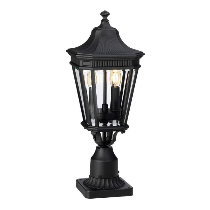 elstead lighting Cotswold Lane 2 Light Medium Pedestal - Black