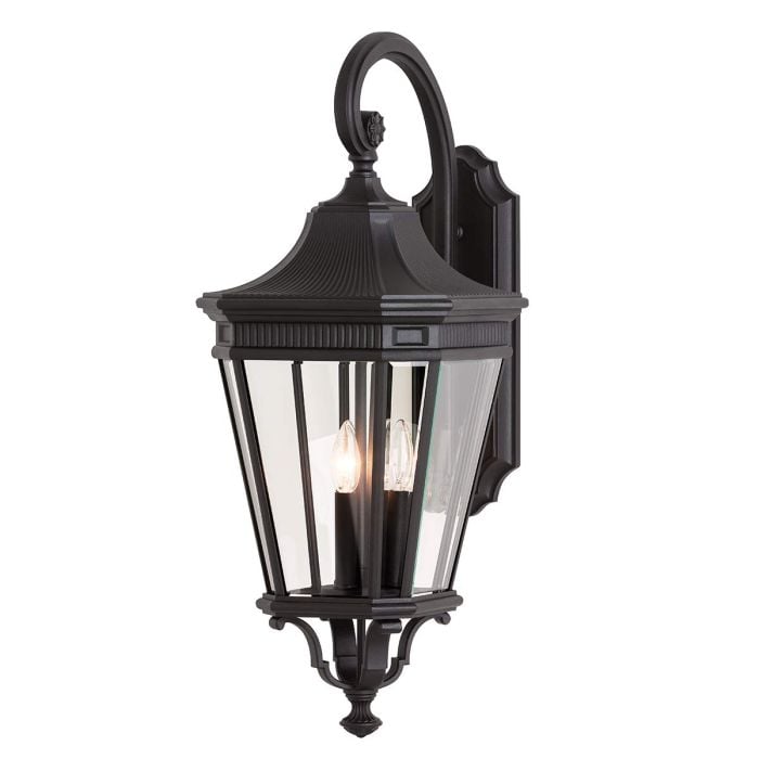 elstead lighting Cotswold Lane 3 Light Large Wall Lantern - Black