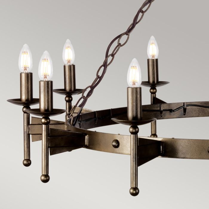 Elstead Lighting Cromwell 12 Light Chandelier - Old Bronze