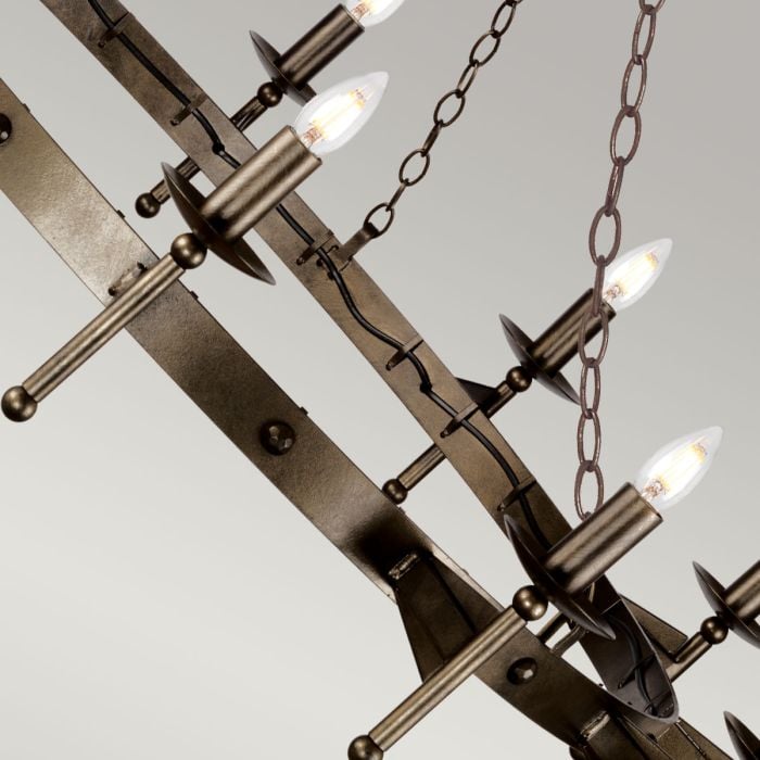 Elstead Lighting Cromwell 12 Light Chandelier - Old Bronze