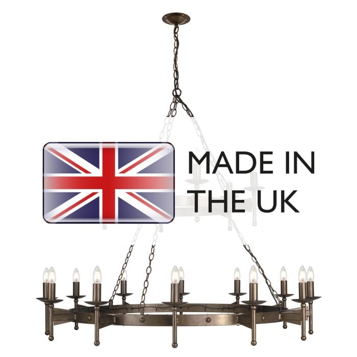 Elstead Lighting Cromwell 18 Light Chandelier - Old Bronze