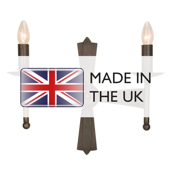 Elstead Lighting Cromwell 2 Light Wall Light - Old Bronze