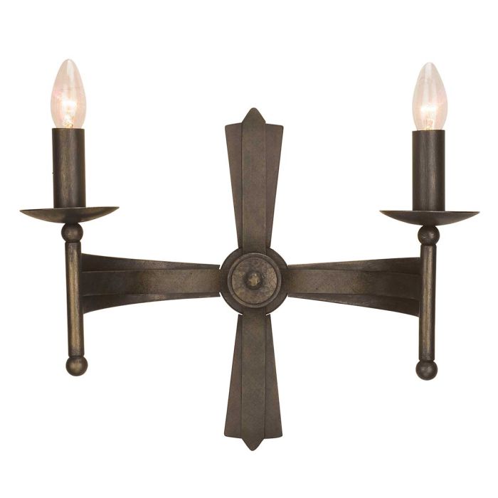 elstead lighting Cromwell 2 Light Wall Light - Old Bronze
