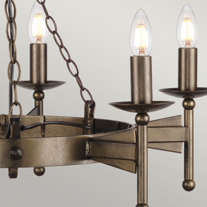 Elstead Lighting Cromwell 6 Light Chandelier - Old Bronze