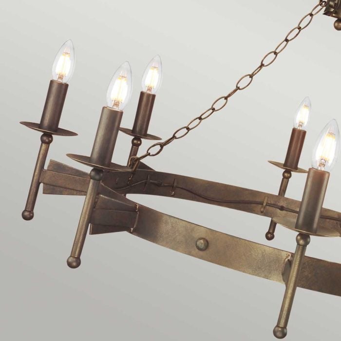 Elstead Lighting Cromwell 8 Light Chandelier - Old Bronze