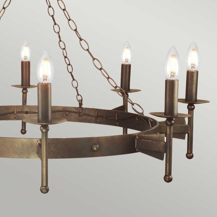 Elstead Lighting Cromwell 8 Light Chandelier - Old Bronze