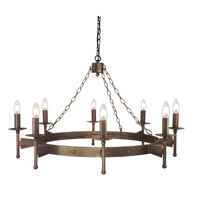 elstead lighting Cromwell 8 Light Chandelier - Old Bronze
