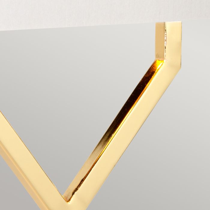 Elstead Lighting Cross Table Lamp - Polished Gold With Ivory Shade