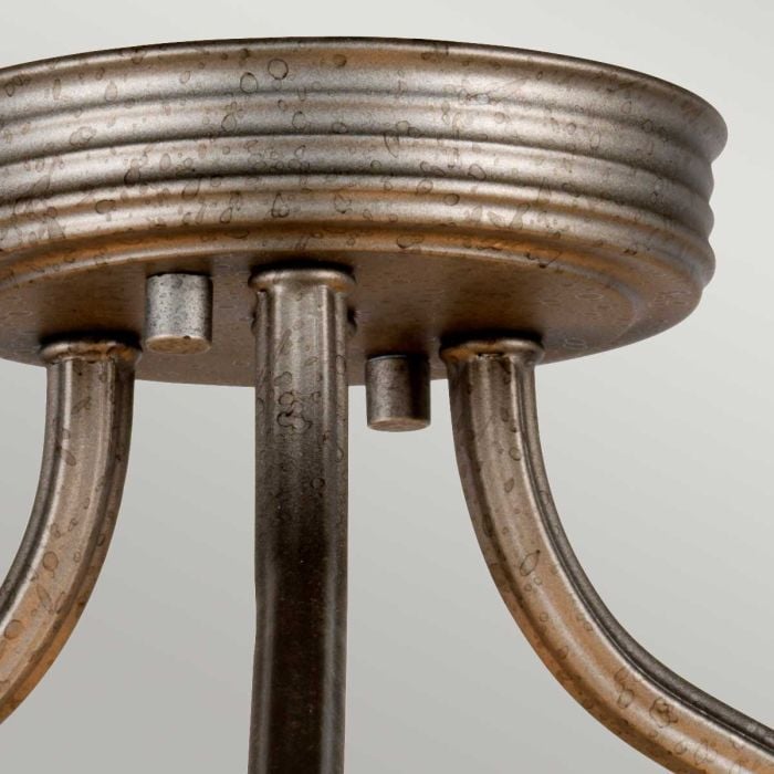 Elstead Lighting Crown 3 Light Semi-Flush/Pendant - Iron Gate