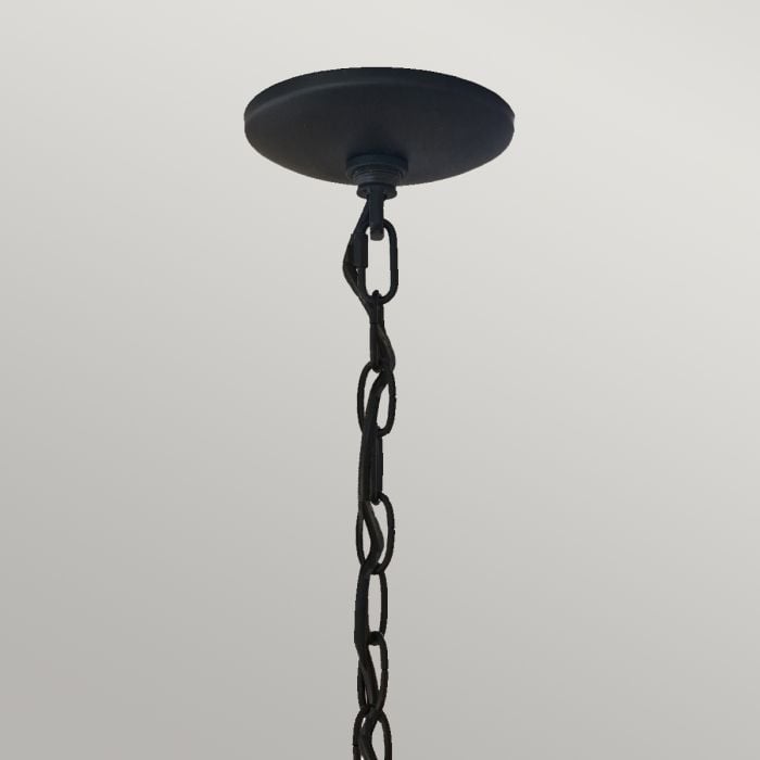 Elstead Lighting Crusade 1 Light Chain Lantern - Earth Black