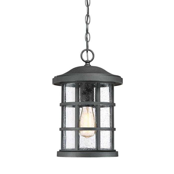 elstead lighting Crusade 1 Light Chain Lantern - Earth Black