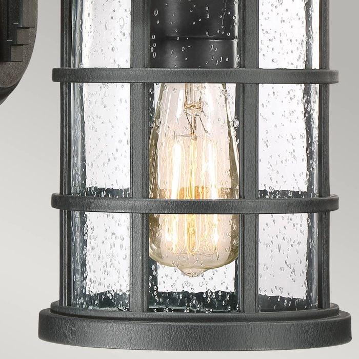Elstead Lighting Crusade 1 Light Medium Wall Lantern - Earth Black