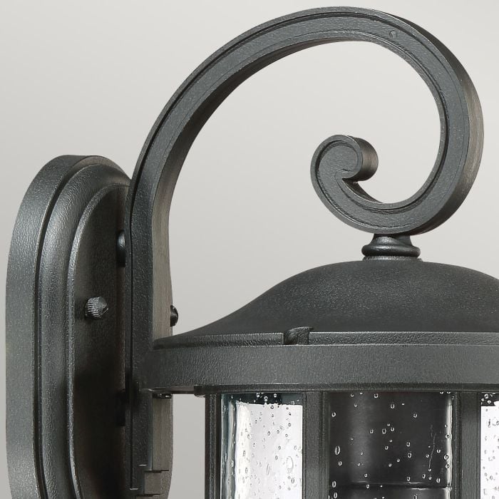 Elstead Lighting Crusade 1 Light Medium Wall Lantern - Earth Black