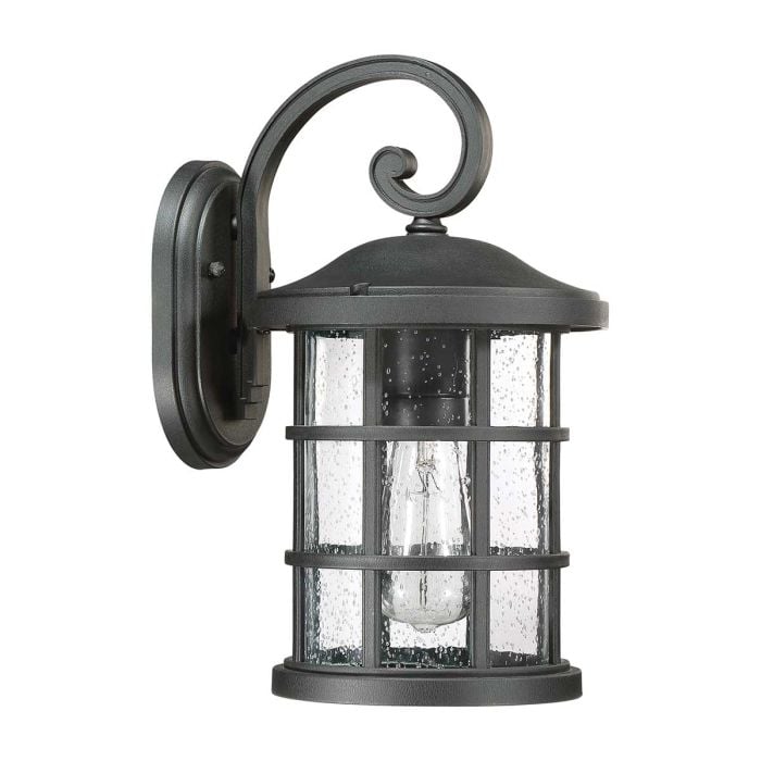 Elstead Lighting Crusade 1 Light Medium Wall Lantern - Earth Black