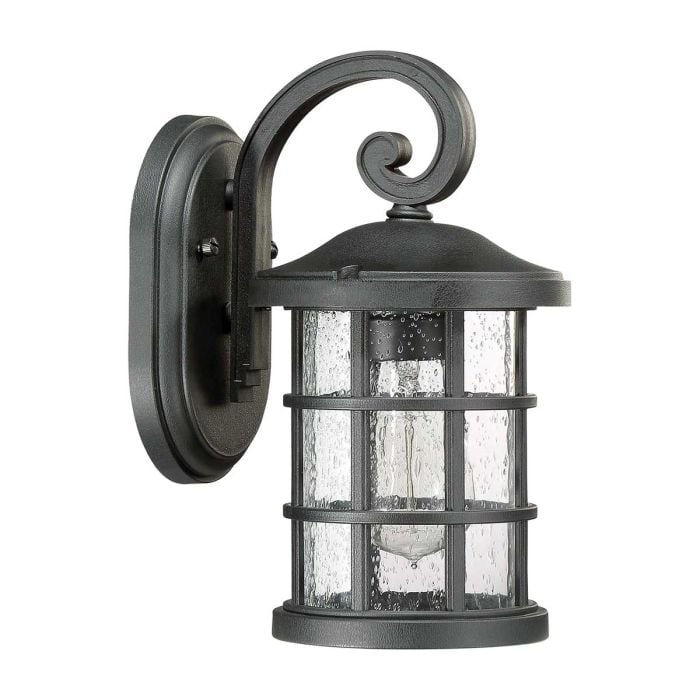 Elstead Lighting Crusade 1 Light Small Wall Lantern - Earth Black