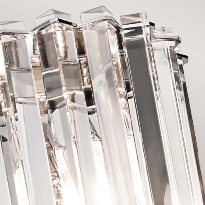 Elstead Lighting Crystal Skye 2 Light Wall Light - Chrome